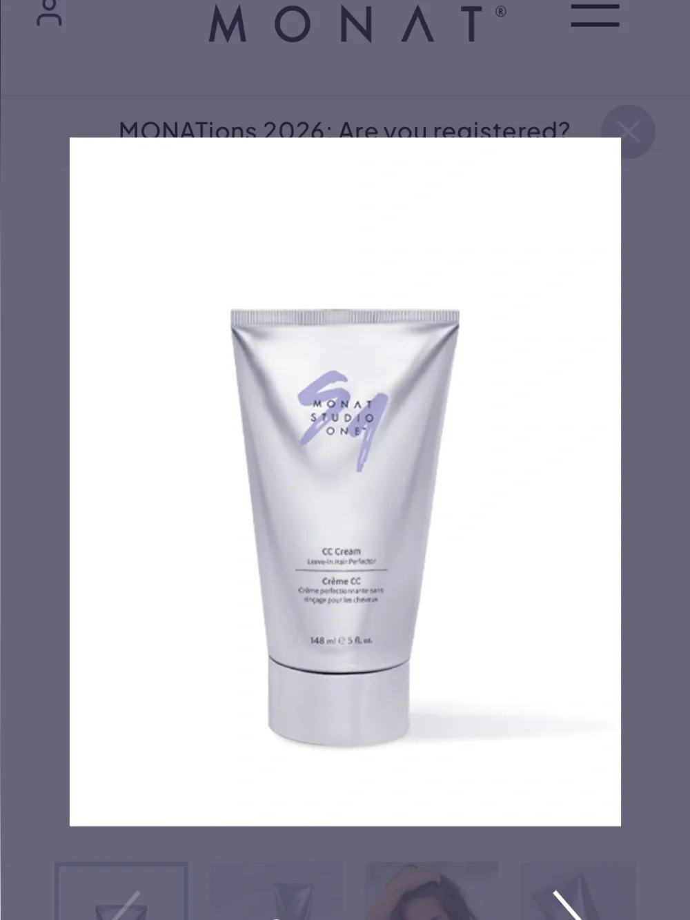 Monat Studio One CC Cream Leave-In finishing Perfector- wet OR dry hair